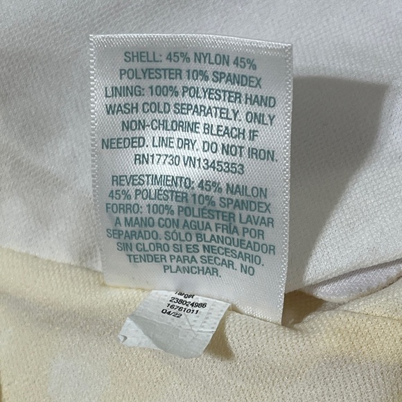 KONA SOL Womens Textured Triangle Bikini Top Yellow and White Size Small - Picture 6 of 6